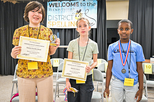 Top three student spellers